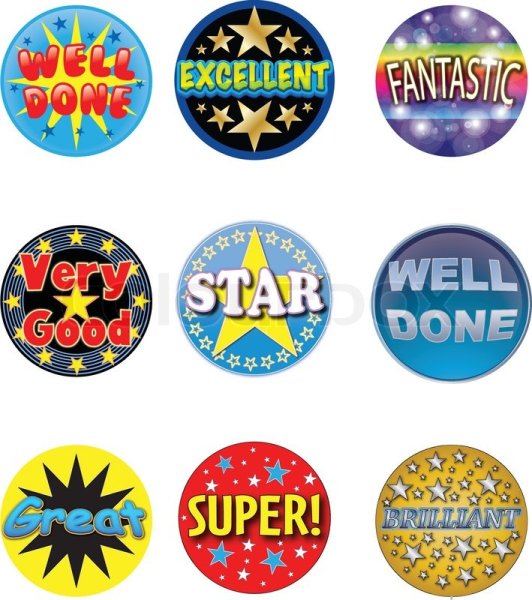 Наклейки для поощрения на английском языке