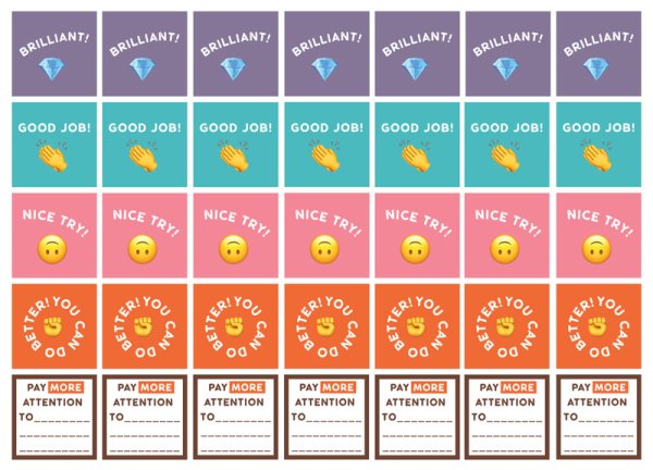 Наклейки для уроков английского языка