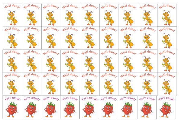 Наклейки поощрения