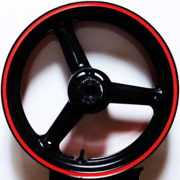 Диск Альфа мопед литьё чёрно красный