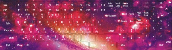 Наклейки на клавиатуру космос