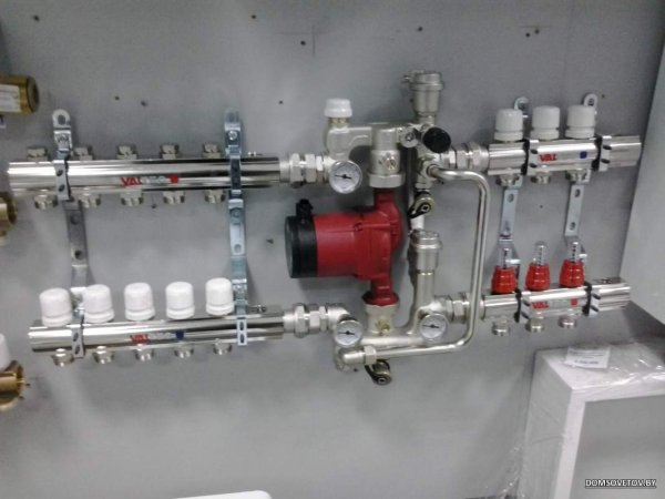 Коллектор водяного пола схема подключения