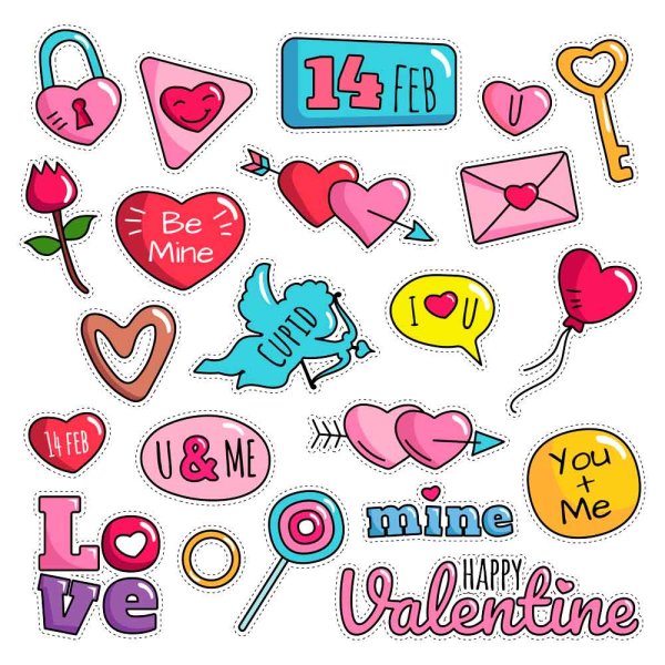 Наклейки для распечатки сердце