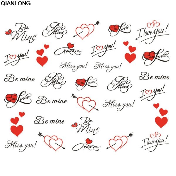 Ногти с наклейками надписями