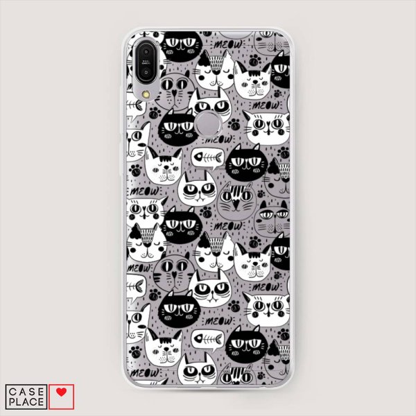 Черно белый чехол