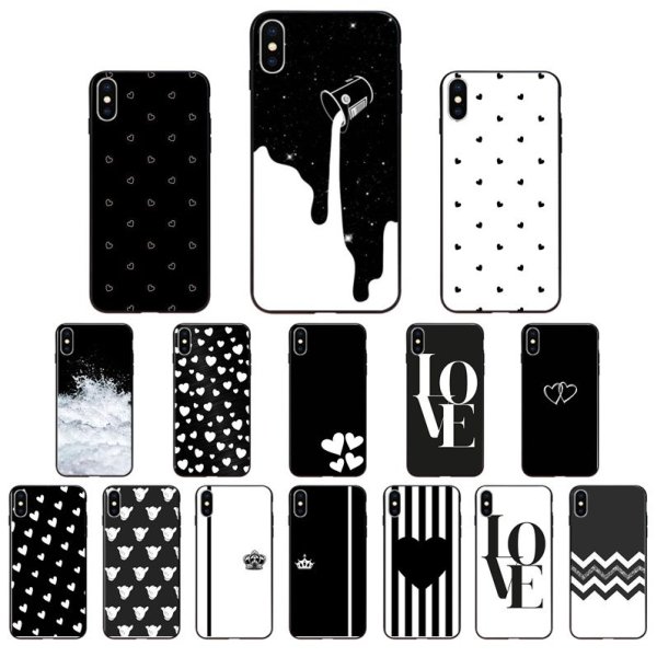 Распечатки на чехол для телефона черно белые