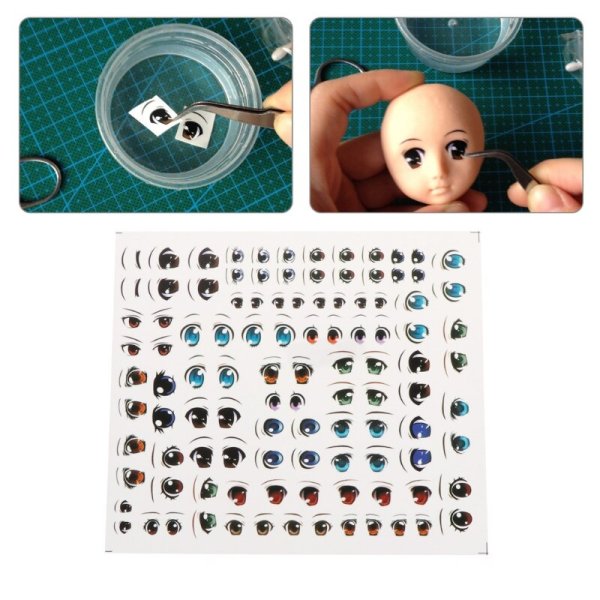 Наклейка лицо для куклы