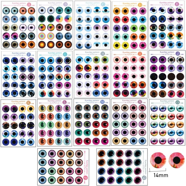 Глаза наклейки объемные