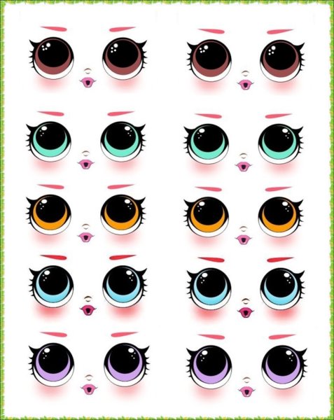 Шаблоны глаз для кукол