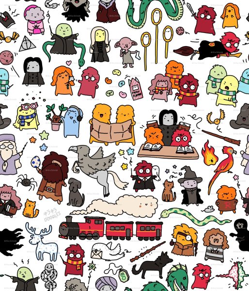 Стикеры Гарри Поттер Каваи