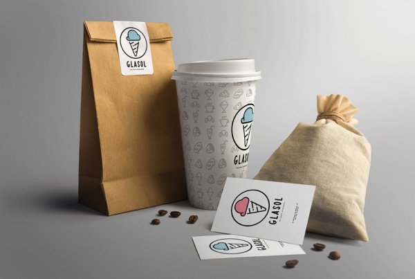 Крафт упаковка мокап