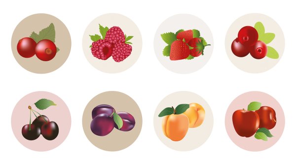 Стикеры ягоды