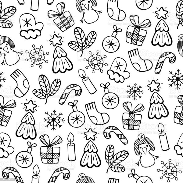 Новогодние рисуночки для ежедневника