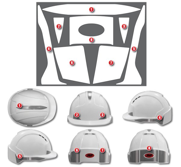 Светоотражающие наклейки на шлем