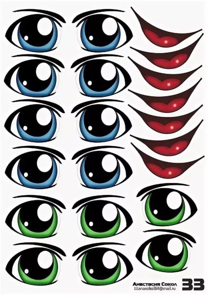 Глаза наклейки
