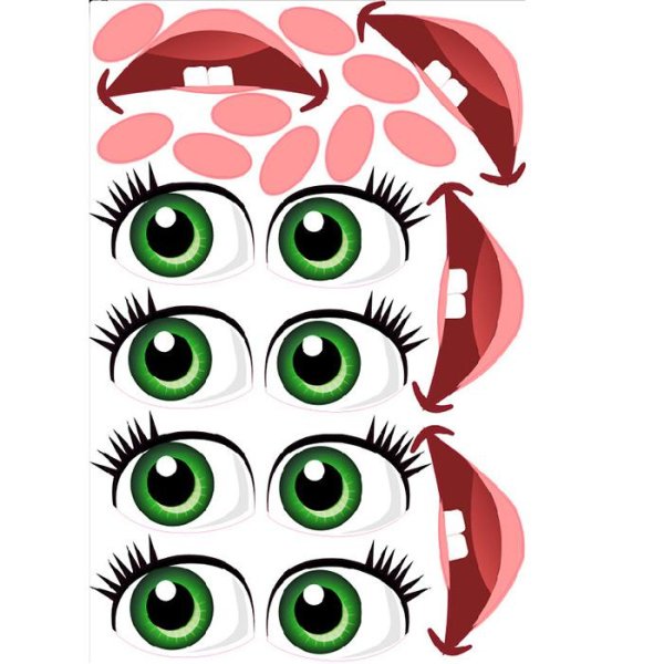 Большие глаза наклейки
