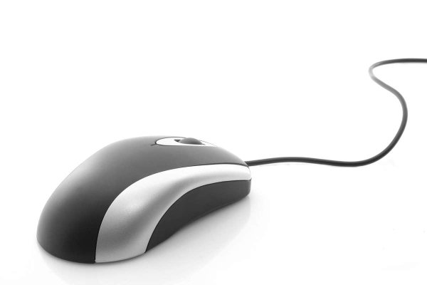 Мышка для компа на белом фоне