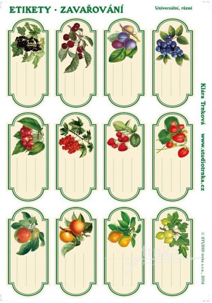 Наклейки на банки с заготовками