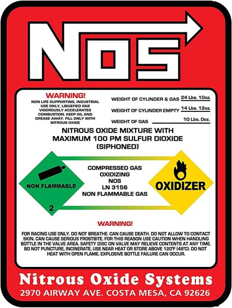 Наклейка закись азота