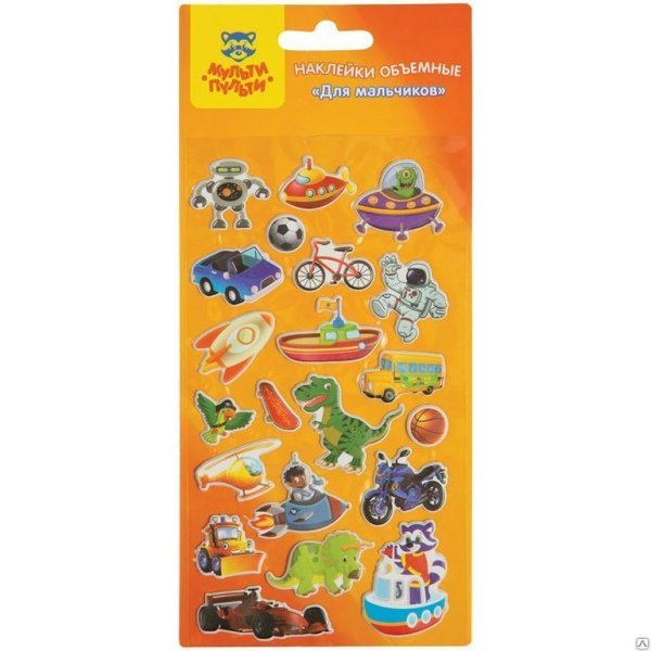 Наклейки объемные Мульти-Пульти "фрукты, ягоды, овощи"