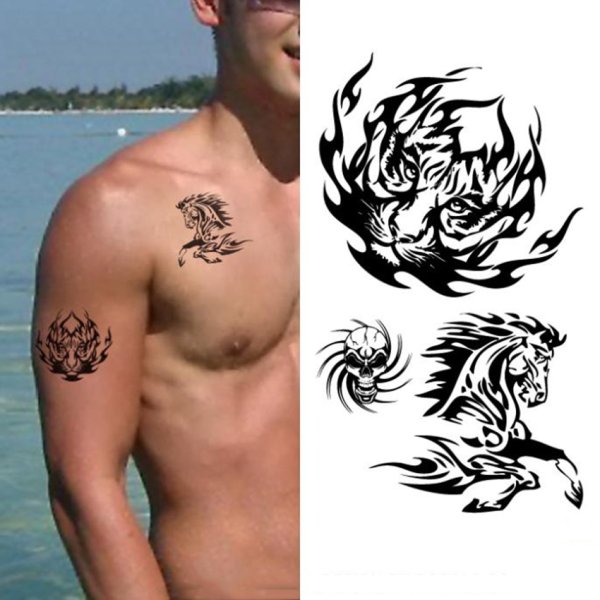 Золотые тату наклейки