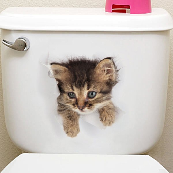 3д наклейки на унитаз