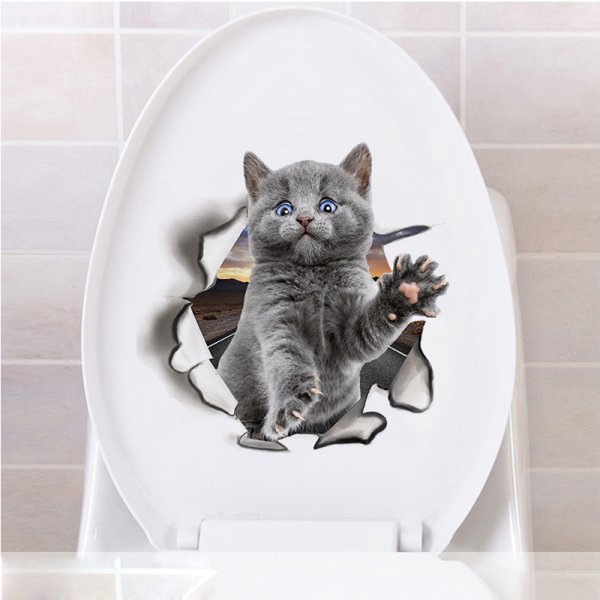 Наклейки на унитаз котики