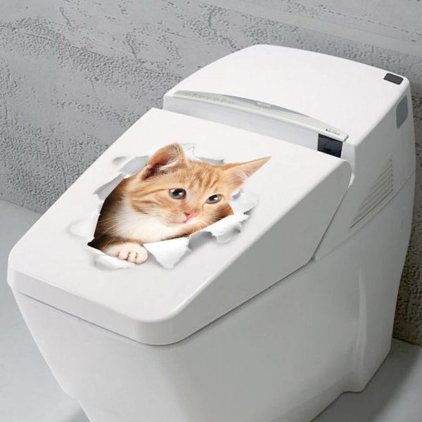 Наклейки для кошачьего туалета