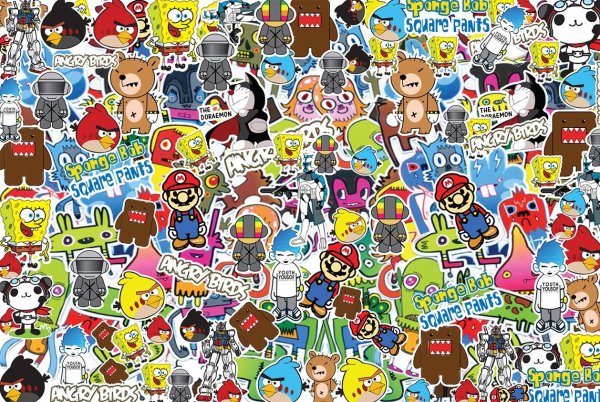 Наклейка много наклеек