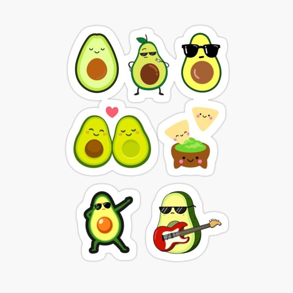 Наклейки "авокадо"