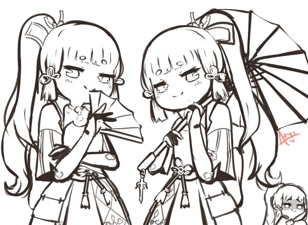 Аяка Геншин Импакт Чиби