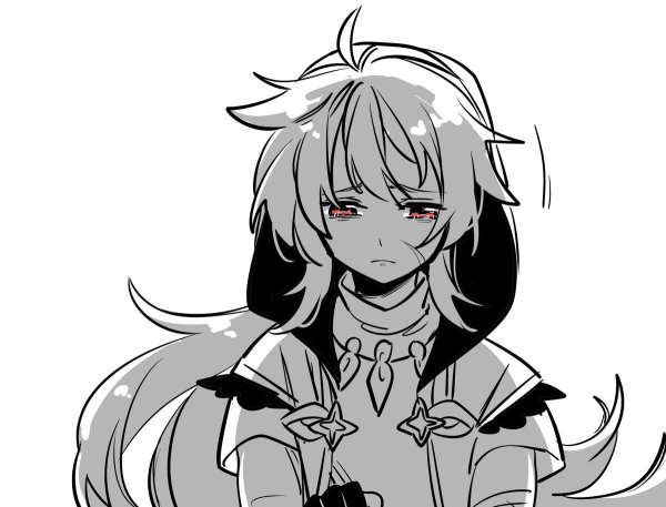 Геншин Импакт Манга черно белая