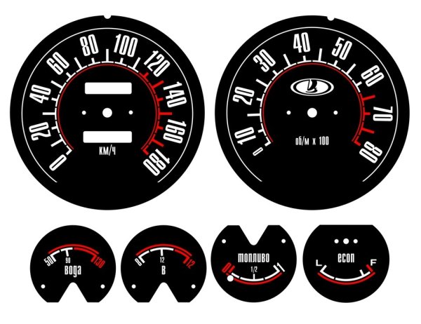 Накладки на приборы ВАЗ 2107