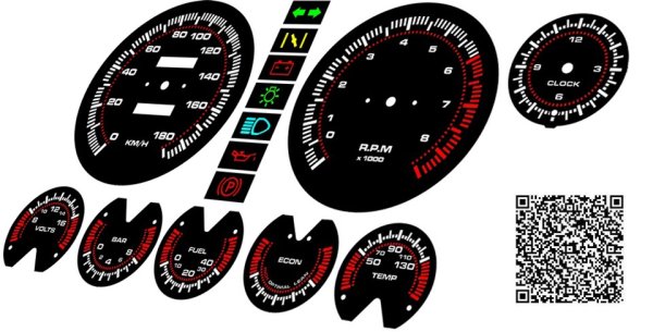 Шкалы панели приборов ВАЗ 2107