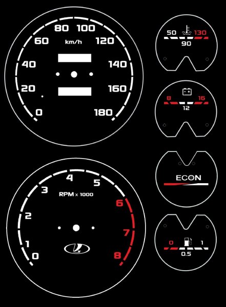 Шкалы панели приборов ВАЗ 2107