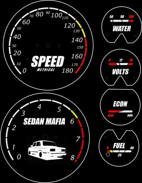 Шкалы панели приборов ВАЗ 2106