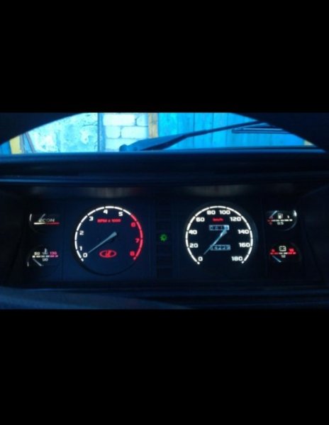 Фиолетовая подсветка приборка ВАЗ 2107