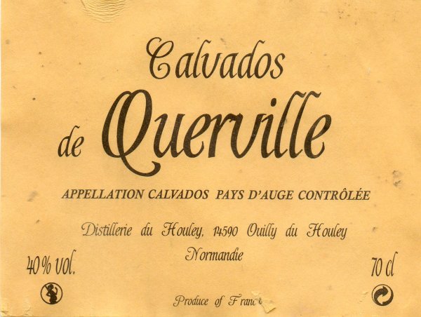 Этикетка кальвадос на бутылку
