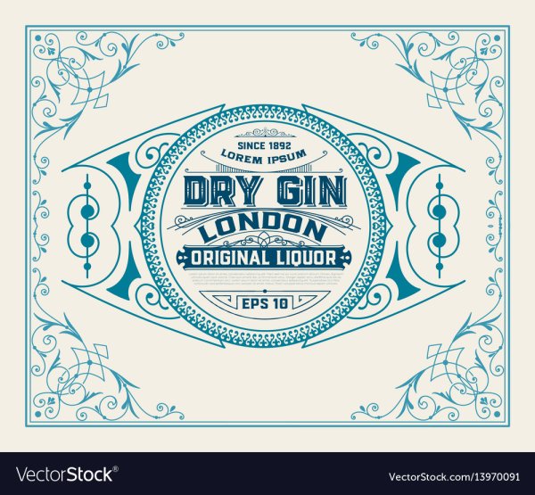 Gin этикетка на бутылку