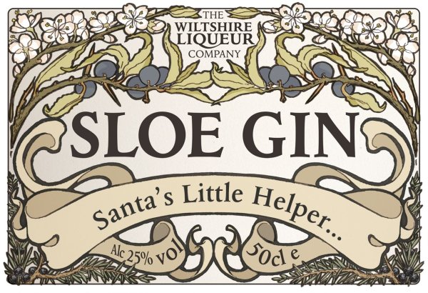 Наклейка на бутылку Джин