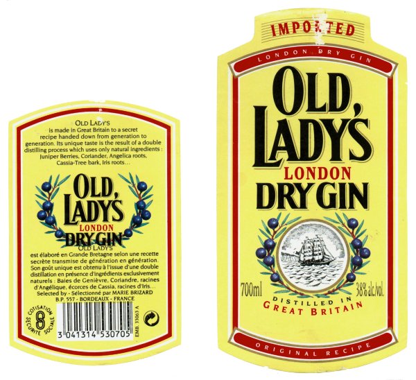 Gin этикетка на бутылку