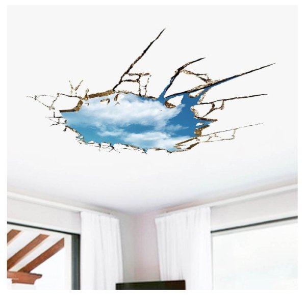 Натяжной потолок с бабо