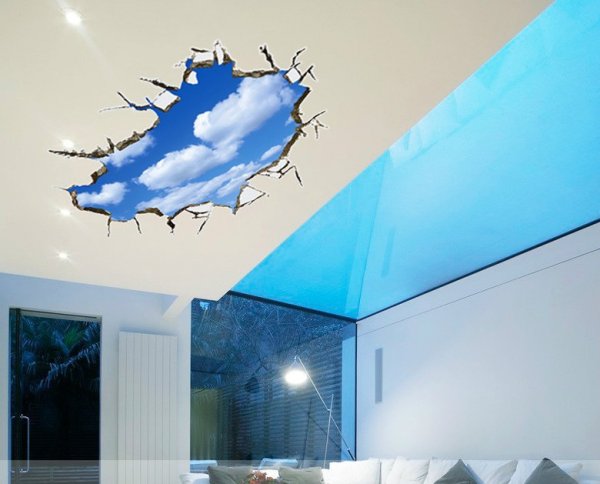 3д наклейки на потолок