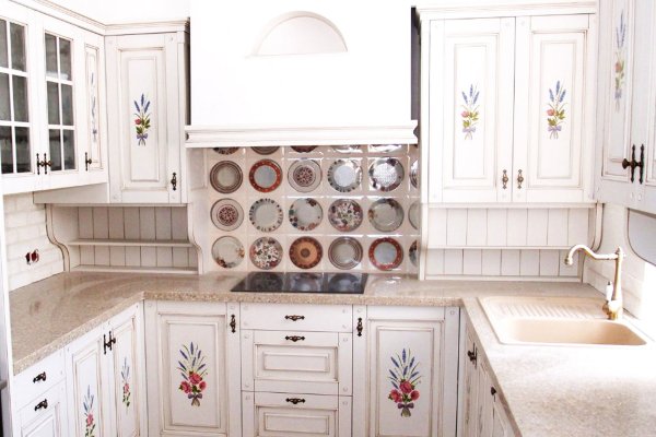 Кухня в стиле Гжель