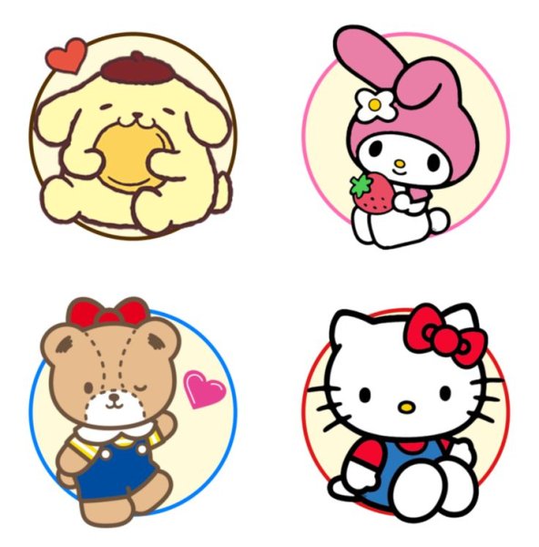 Наклейки Хелло Китти Куроми Мелоди