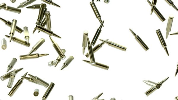 Падающие гильзы без фона