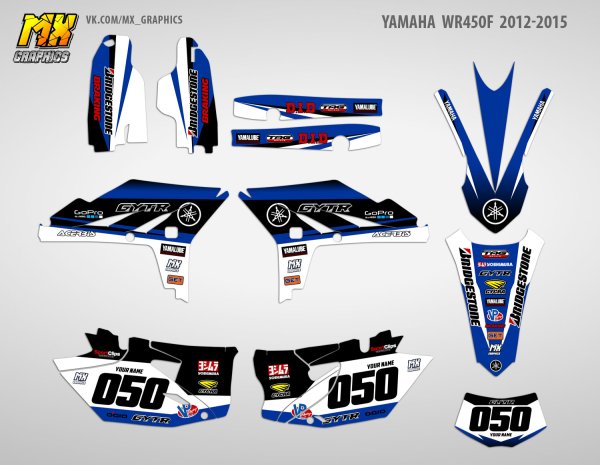 Yamaha wr450f наклейки