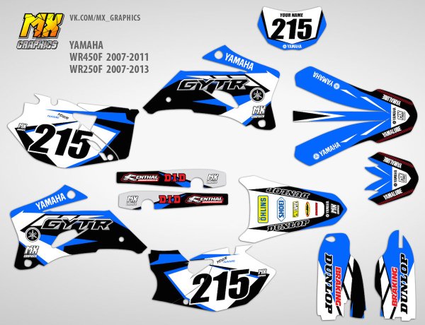 Yamaha wr450f наклейки