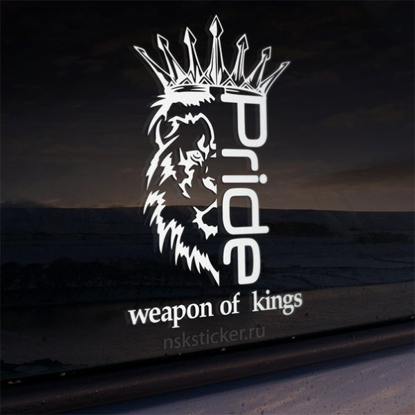 Наклейка Прайд на лобовом