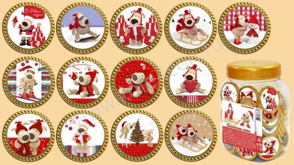 Рождественские наклейки
